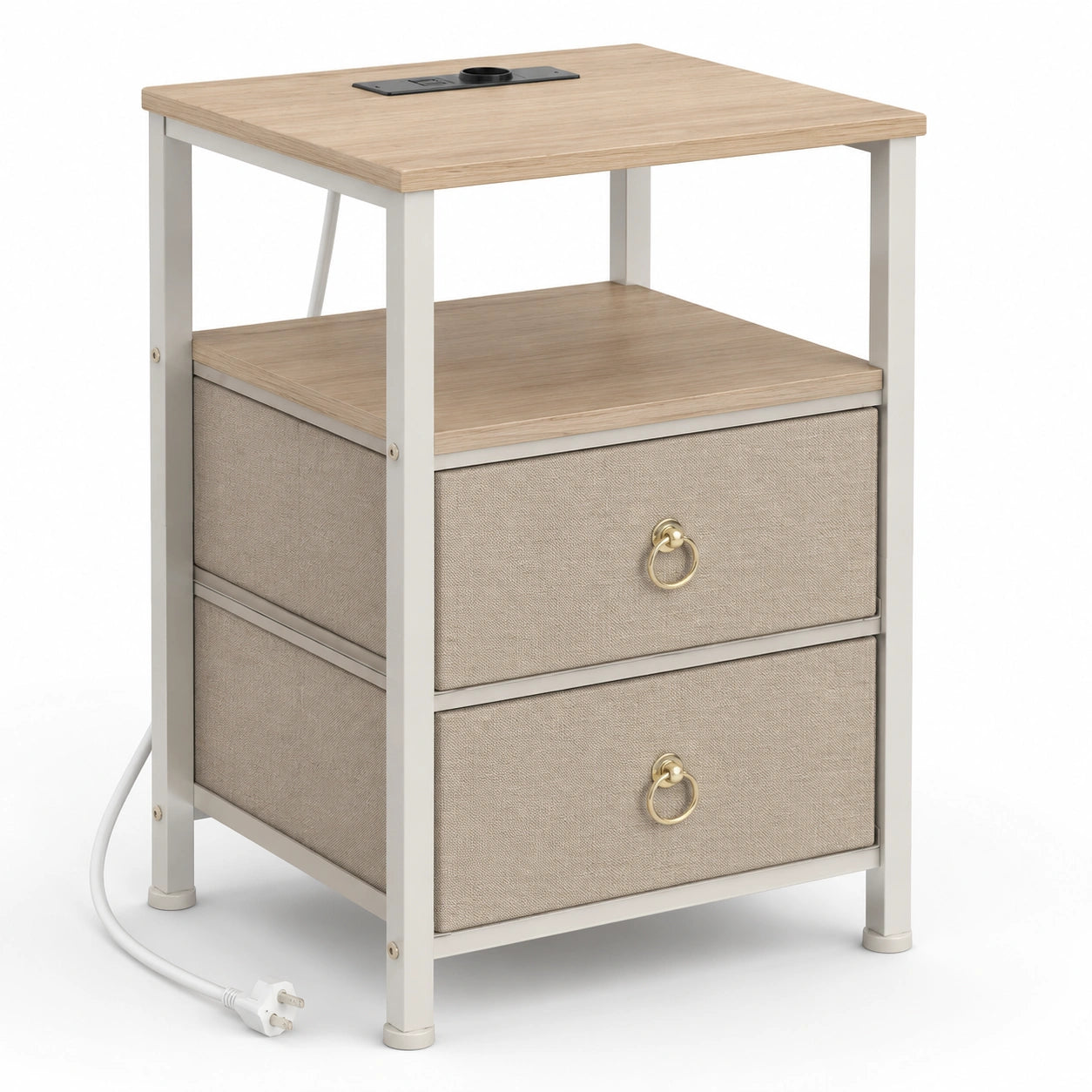 table-de-chevet-avec-chargeur-2-tiroirs-en-tissu-et-etagere-ouverte-cwcevz6433vz