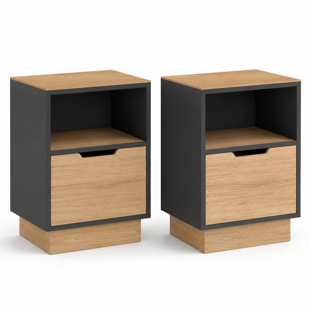 lot-de-2-tables-de-chevet-1-tiroir-avec-niche-bois-et-noir-gndfdr6347nm